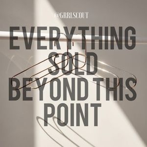 EVERYTHING SOLD BEYOND THIS POINT! 🛍